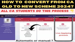 How To Convert To New SyllabusScheme From CA Old Scheme In Icai SSP CA Inter final  foundation [upl. by Antipas]