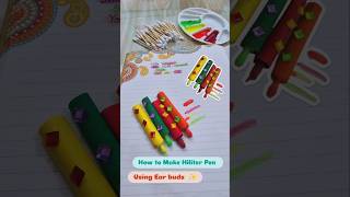 How To Make Hiliter pen Using Earbuds  Easiest kids Craft idea viralshort youtubeshorts shorts [upl. by Eener436]