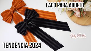 Laço de Veludo Tendência 2024  Laço Fácil e Elegante Para Adulto  tendencia [upl. by Notnef]