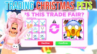 Only Trading CHRISTMAS Pets In Adopt Me SHOCKING OFFERS  Day 4 [upl. by Sulecram724]