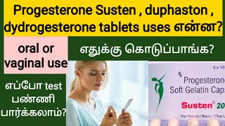 progesterone tablet uses in tamil  progesterone sustained release tablets 200 mg in tamil  susten [upl. by Tharp]