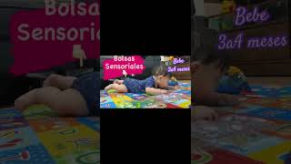 Bolsas sensoriales para estimular en el bebe estando boca abajo en el suelo estimulaciontemprana [upl. by Retep162]