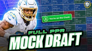 Live PPR Mock Draft  Fantasy Football PickbyPick Strategy  Sleepers Studs and Busts 2023 [upl. by Euqina]