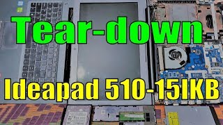 Teardown Lenovo Ideapad 51015IKB  Disassembling from scratch [upl. by Darooge]