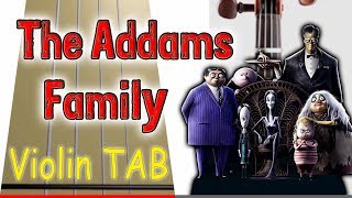 The Addams Family Theme  Halloween  Violin  Play Along Tab Tutorial [upl. by Ekusuy]