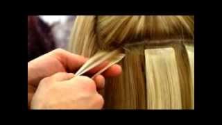 Applicazione extension capello vero adesive Fair Fashion quotTAPE EXTENSIONquot [upl. by Neeuq]