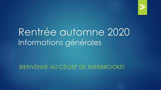 Rentrée automne 2020  Informations générales [upl. by Ahsieyk625]