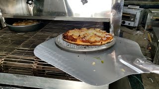 impinger pizza conveyor oven demo Gas pizza conveyor [upl. by Narib]