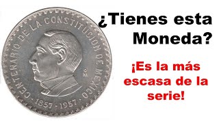 Moneda 10 Pesos 1957 Centenario de la Constitución La mas escasa de la serie [upl. by Oiramel]