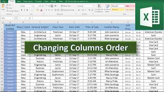 Rearranging columns order in Excel 2016 [upl. by Gies]