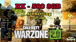 Call of Duty Warzone 2 RX 580 8GB All Setting FPS amp Gameplay amp Benchmark 1080P [upl. by Namijneb]