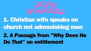 Christian Wives being Admonished to Remain in a Marriage Passage from Why Does He Do That [upl. by Eojyllib667]