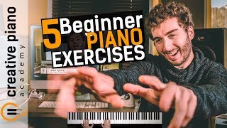 The Top 5 Piano Exercises For Beginners [upl. by Ahsinam]