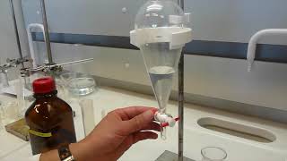 Liquid liquid extraction LLE with a separatory funnel [upl. by Eiramyelhsa960]