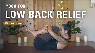 Rapid relief 15 min yoga for lower back pain  gentle and soothing floor practice [upl. by Iphigenia]