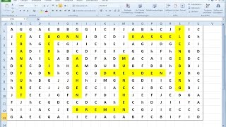 Wortsuchspiel mit Excel schnell erstellen [upl. by Ruelu]