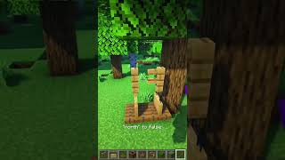 ROPE TREE SWING 🌳🤩 Minecraft Hacks shorts [upl. by Mongeau]