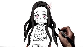 How to Draw Nezuko  Step By Step Demon Slayer Kimetsu no Yaiba [upl. by Magnum]