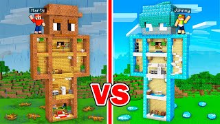 RICH vs POOR Statue Build Battle In Minecraft [upl. by Nnyliak]