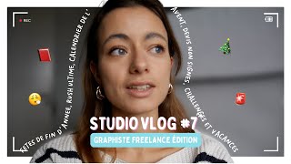 Studio Vlog graphiste freelance Décembre 2023 🍿 Fêtes de fin dannée design graphique amp actualités [upl. by Ahtibbat]