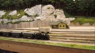 Wolkenburg  H0e layout  042016 Testfarten [upl. by Kilmarx221]