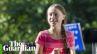 Greta Thunberg leads New York protest for climate change action  watch live [upl. by Mossberg637]