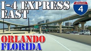 I4 East EXPRESS LANES TOLL  Orlando  Florida  4K Highway Drive [upl. by Ebbie674]