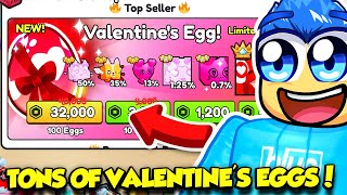 I Bought TONS OF VALENTINES EGGS IN PET SIMULATOR 99 AND THIS HAPPENED [upl. by Tiebout]