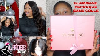 LaRoseShow GLAMMANE perruque sans colle chic et élegante  HD lace wig 100 cheveux humains [upl. by Ellehsram42]