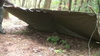 Zeltbahn NVA Raindrop canvas tarp Poncho [upl. by Leuneb290]