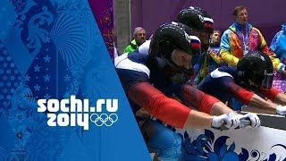 Bobsleigh  FourMan Heats 1 amp 2  Sochi 2014 Winter Olympics [upl. by Cash]