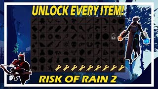 RISK OF RAIN 2  HOW TO UNLOCK ALL ITEMS [upl. by Devan]