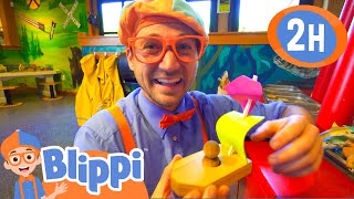 Blippi Visits a Science Museum  2 HOURS OF BLIPPI SCIENCE VIDEOS FOR KIDS [upl. by Yderf336]