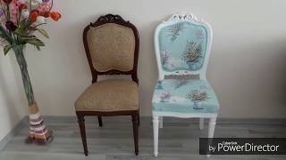 Sandalye yenileme🤩 eski sandalyenin muhteşem dönüşümüchair renovationdiy [upl. by Elacim]