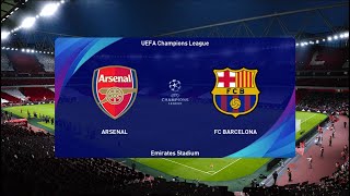 Arsenal vs Barcelona  Master League PES 2021  UEFA CHAMPIONS LEAGUE  4K [upl. by Fidelia]