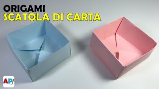 Origami semplice Come piegare una scatola di carta [upl. by Rehptsirhc]