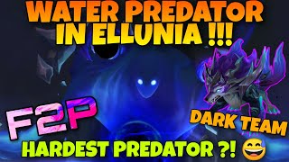 ELLUNIA WATER PREDATOR  F2P DARK TEAM ON SUMMONERS WAR [upl. by Edan432]