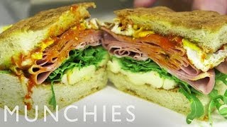 How to Mortadella Sandwich with Michael White [upl. by Mcclary690]