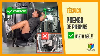 PRENSA de PIERNAS  ✅️ TÉCNICA sin riesgos [upl. by Ecnedac814]