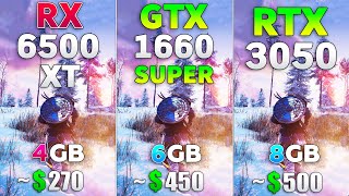 RTX 3050 vs GTX 1660 SUPER vs RX 6500 XT  Test in 8 Games [upl. by Spiros]