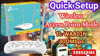 How to Setup TPLink TLWA801N 300Mbps Wireless Access Point  UrduHindi [upl. by Jesh]