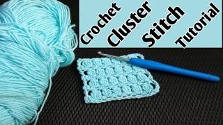 How to Crochet Cluster Stitch  Easy Pattern [upl. by Rafiq]