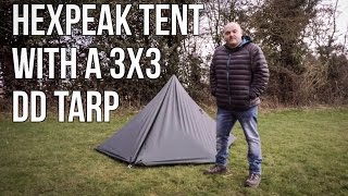 How to make a Hexpeak Tent with a 3m x3m DD Tarp setup [upl. by Smaoht2]