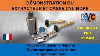 TUTO DEMONSTRATION EXTRACTEUR ET CASSE CYLINDRE DE SERRURE [upl. by Lona]