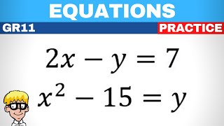 Simultaneous Equations Grade 11 [upl. by Iderf489]