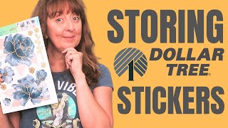 How I Store Dollar Tree Wall Decals amp Sticker Sheets  Planner Supplies Organization [upl. by Negyam]