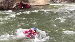 Swiftwater Rescue Technician Training  Escaping a River Strainer [upl. by Studley964]