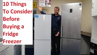 10 Things To Consider When Buying a Fridge Freezer [upl. by Onitnerolf684]