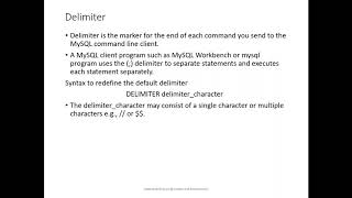 Delimiter in SQL DBMS [upl. by Adiehsar]