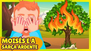 MOISÉS E A SARÇA ARDENTE  EXÔDO 3  DESENHO BÍBLICO INFANTIL [upl. by Euqininod]